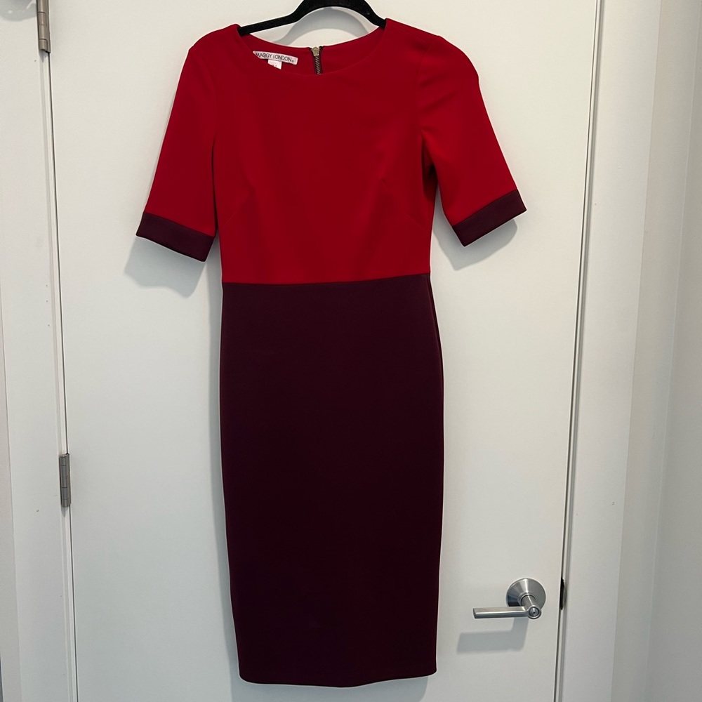 Maggy London color block dress size 2